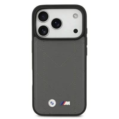 Bmw Iphone 17 Pro Max Case - Magsafe Quilted Leather With Metal Logo